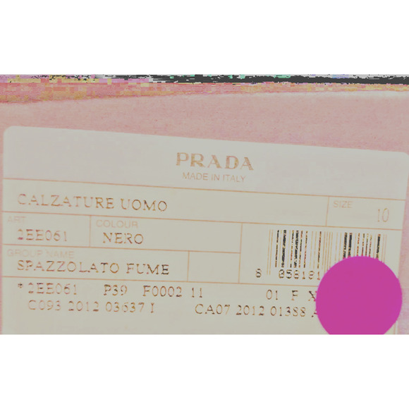 NIB PRADA 2EE061 BLACK PATENT LEATHER LACE UP WINGTIP PERFORATED OXFORDS 10 ITAL